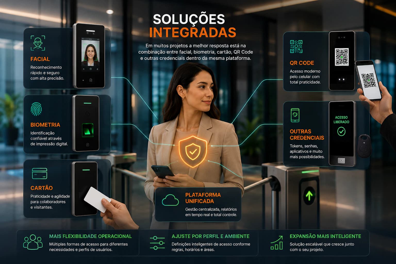 Diferentes tecnologias de acesso operando juntas