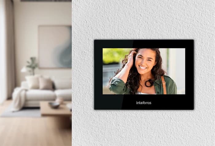 Terminal interno Intelbras TVIP 2220 W com tela de 7 polegadas